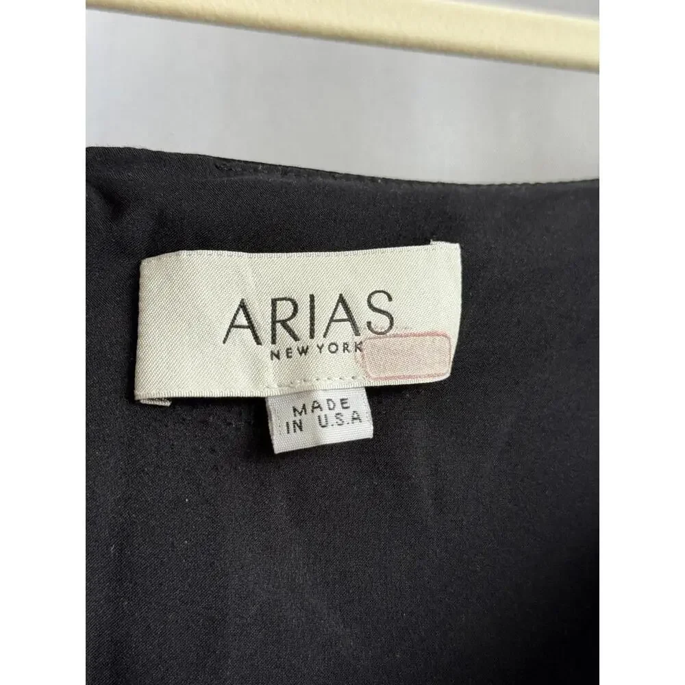 ARIAS New York Asymmetrical Dress Size 8 with Fabric Pull - Picture 6 of 16